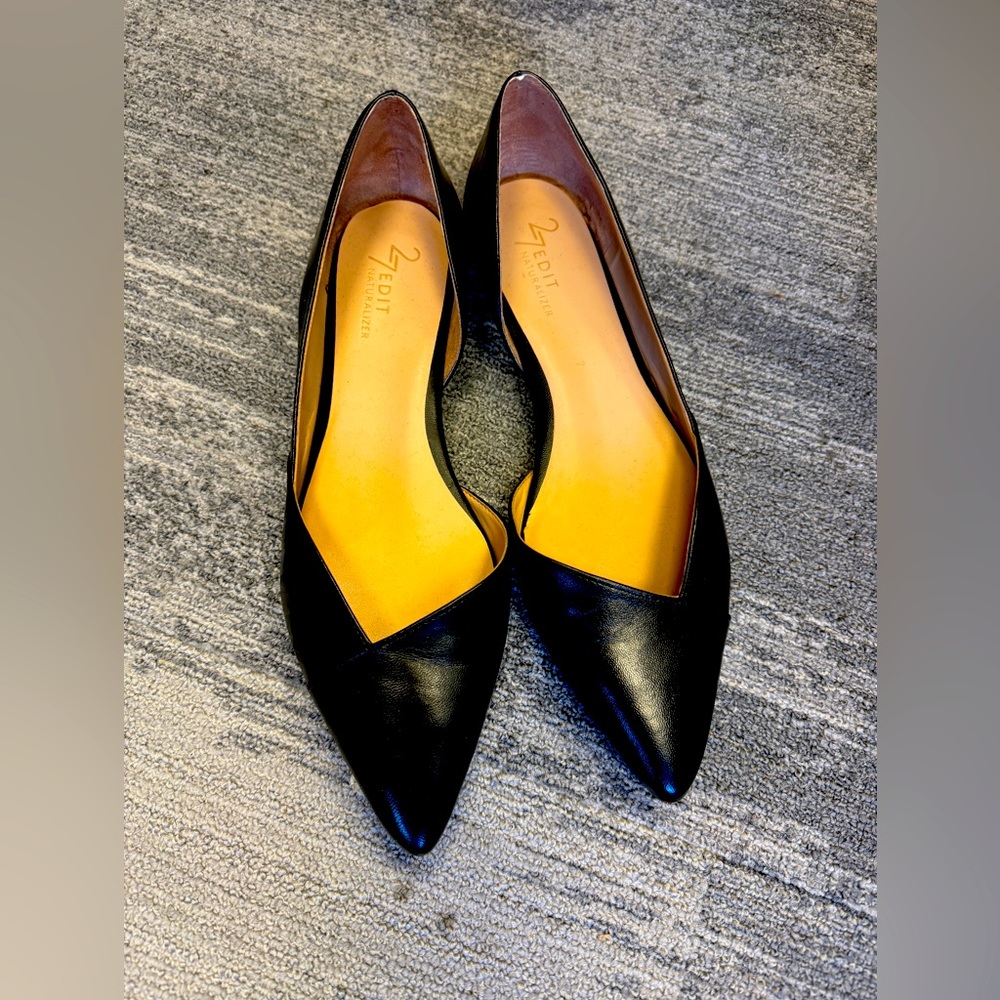 Black leather flats by Naturalizer 2Edit. Women’s Size 9 M. New, Worn once.